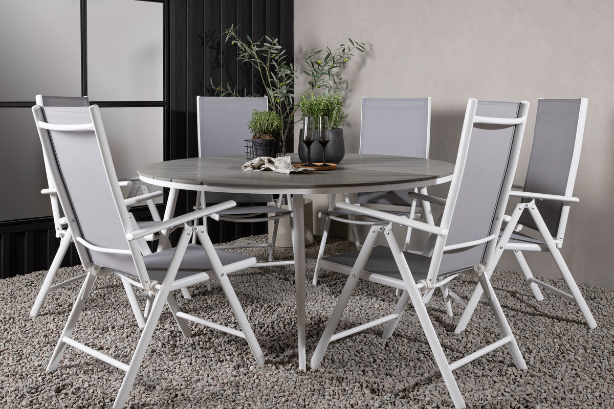 Break Matbord med Break Stolarna – Bord: ⌀150 Stol: 62x107,5x55