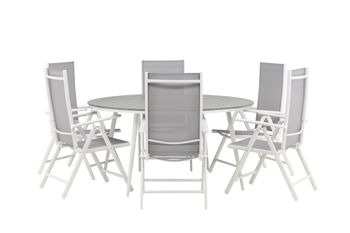 Break Matbord med Break Stolarna – Bord: ⌀150 Stol: 62x107,5x55