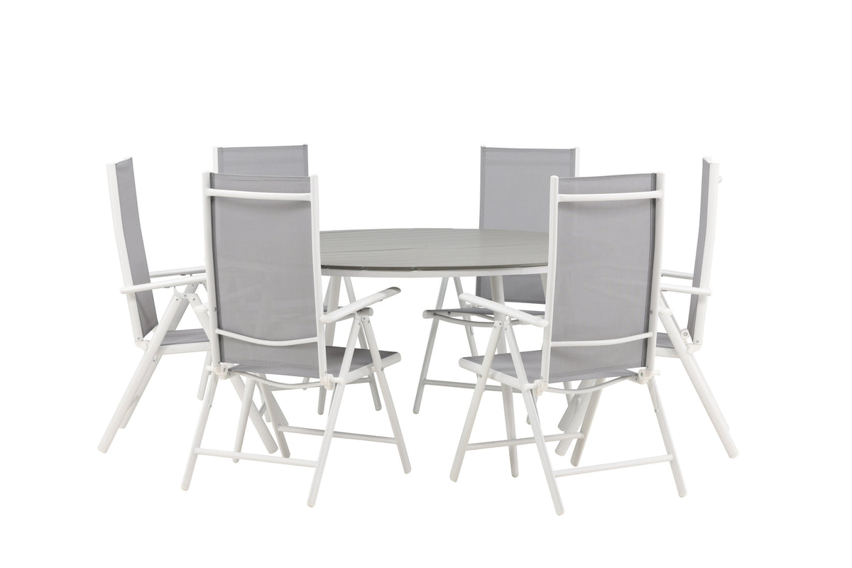 Break Matbord med Break Stolarna – Bord: ⌀150 Stol: 62x107,5x55