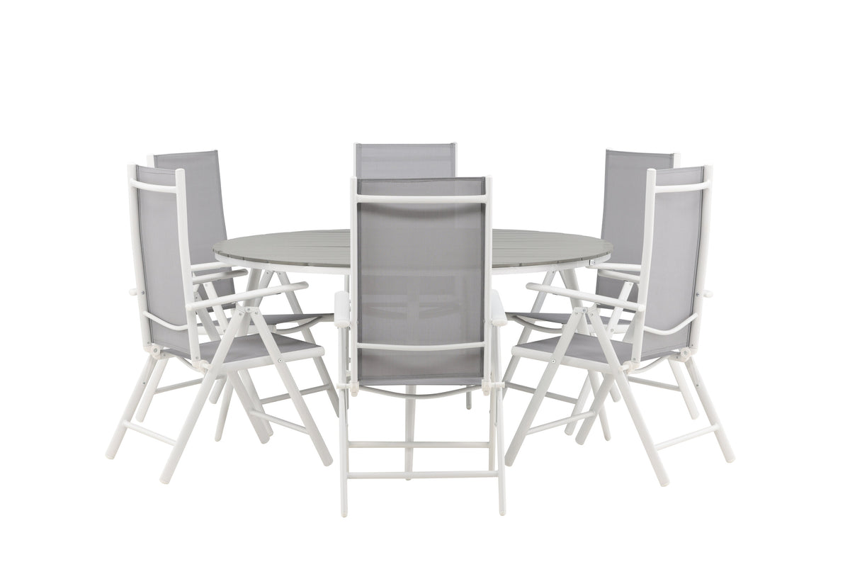 Break Matbord med Break Stolarna – Bord: ⌀150 Stol: 62x107,5x55