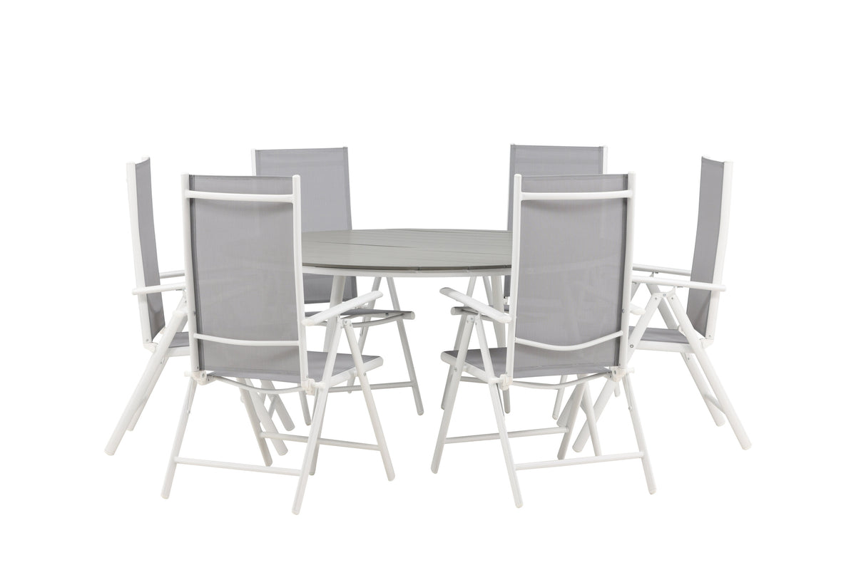 Break Matbord med Break Stolarna – Bord: ⌀150 Stol: 62x107,5x55