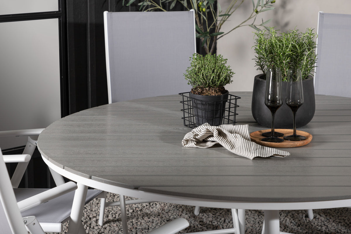 Break Matbord med Break Stolarna – Bord: ⌀150 Stol: 62x107,5x55