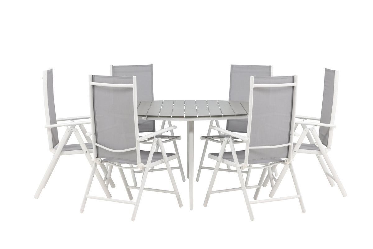 Break Matbord med Break Stolarna – Bord: ⌀150 Stol: 62x107,5x55