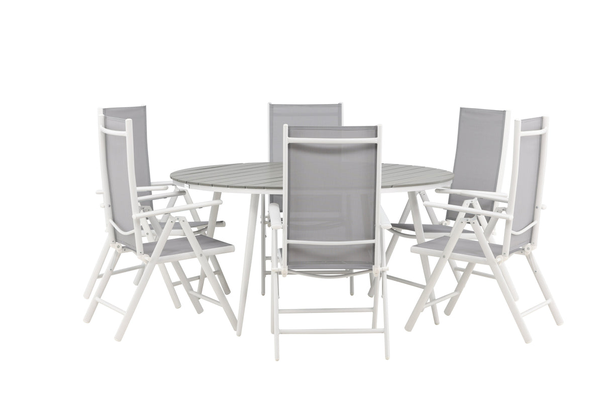 Break Matbord med Break Stolarna – Bord: ⌀150 Stol: 62x107,5x55