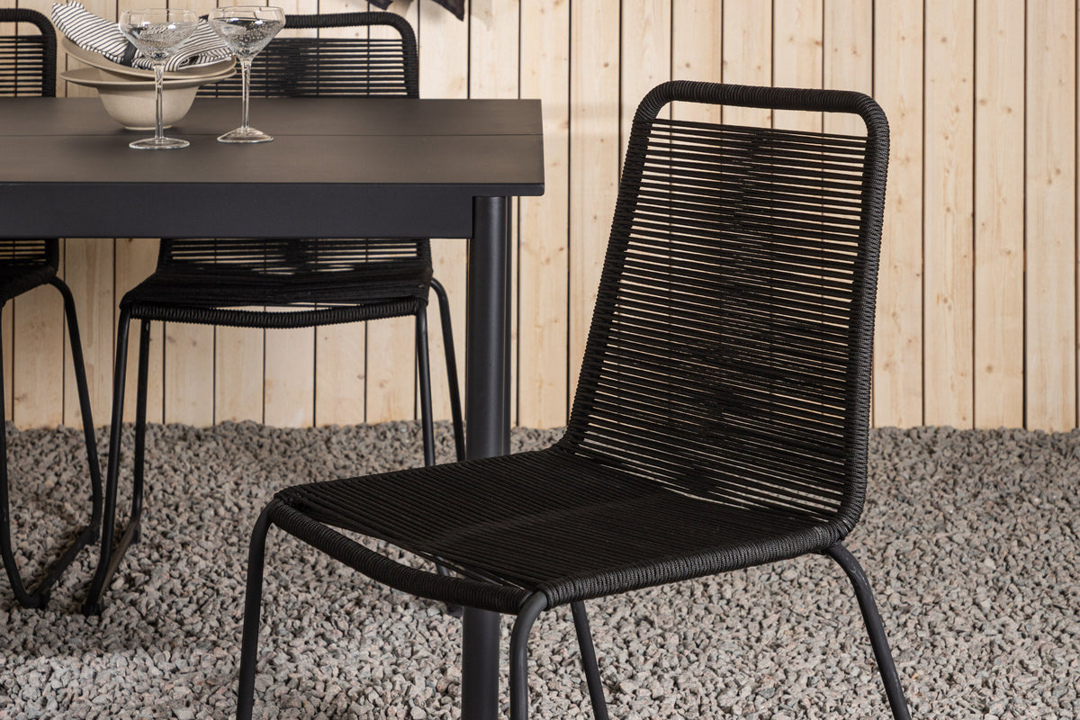 Modena Matbord med Lindos Stolarna – Aluminium