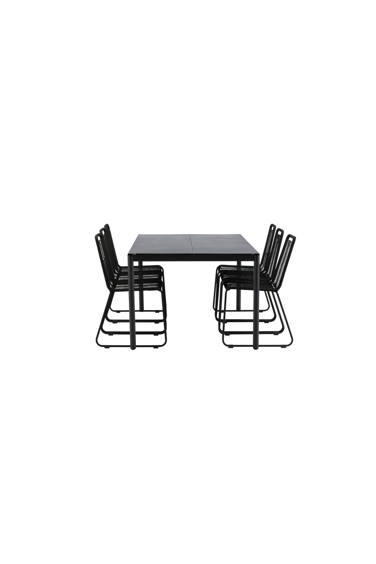 Modena Matbord med Lindos Stolarna – Aluminium