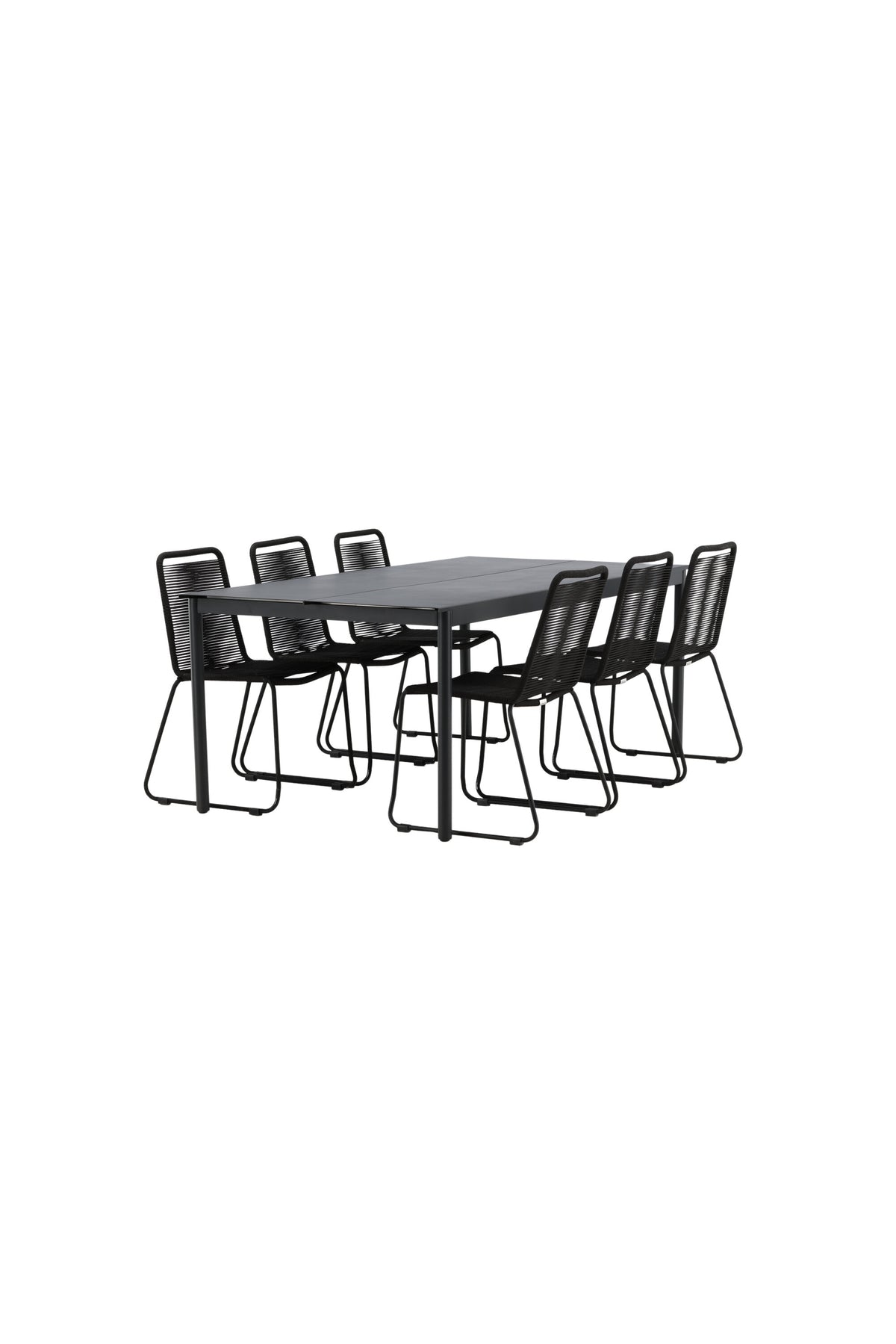 Modena Matbord med Lindos Stolarna – Aluminium