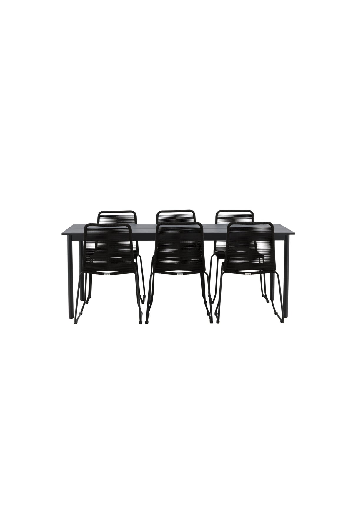 Modena Matbord med Lindos Stolarna – Aluminium