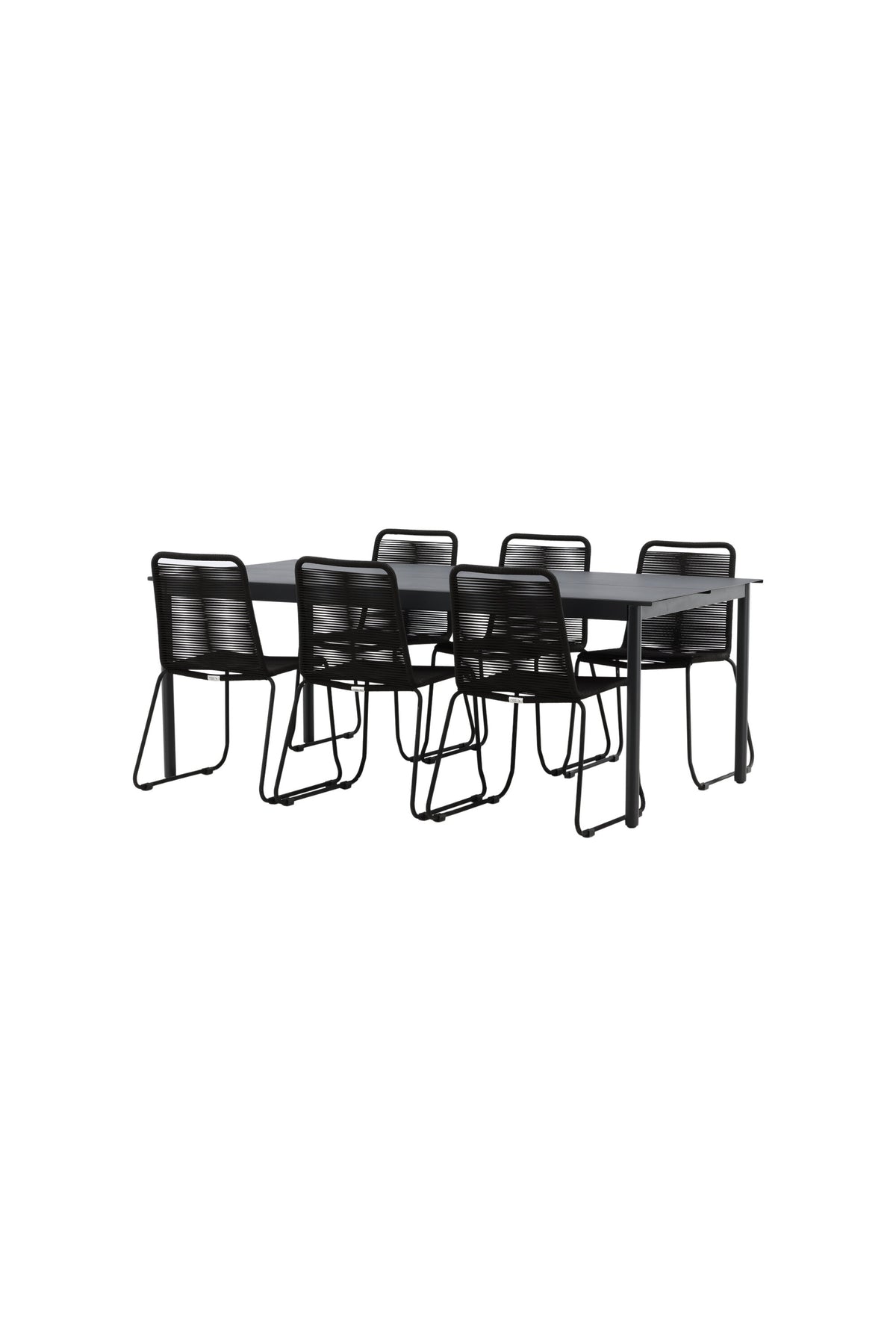 Modena Matbord med Lindos Stolarna – Aluminium