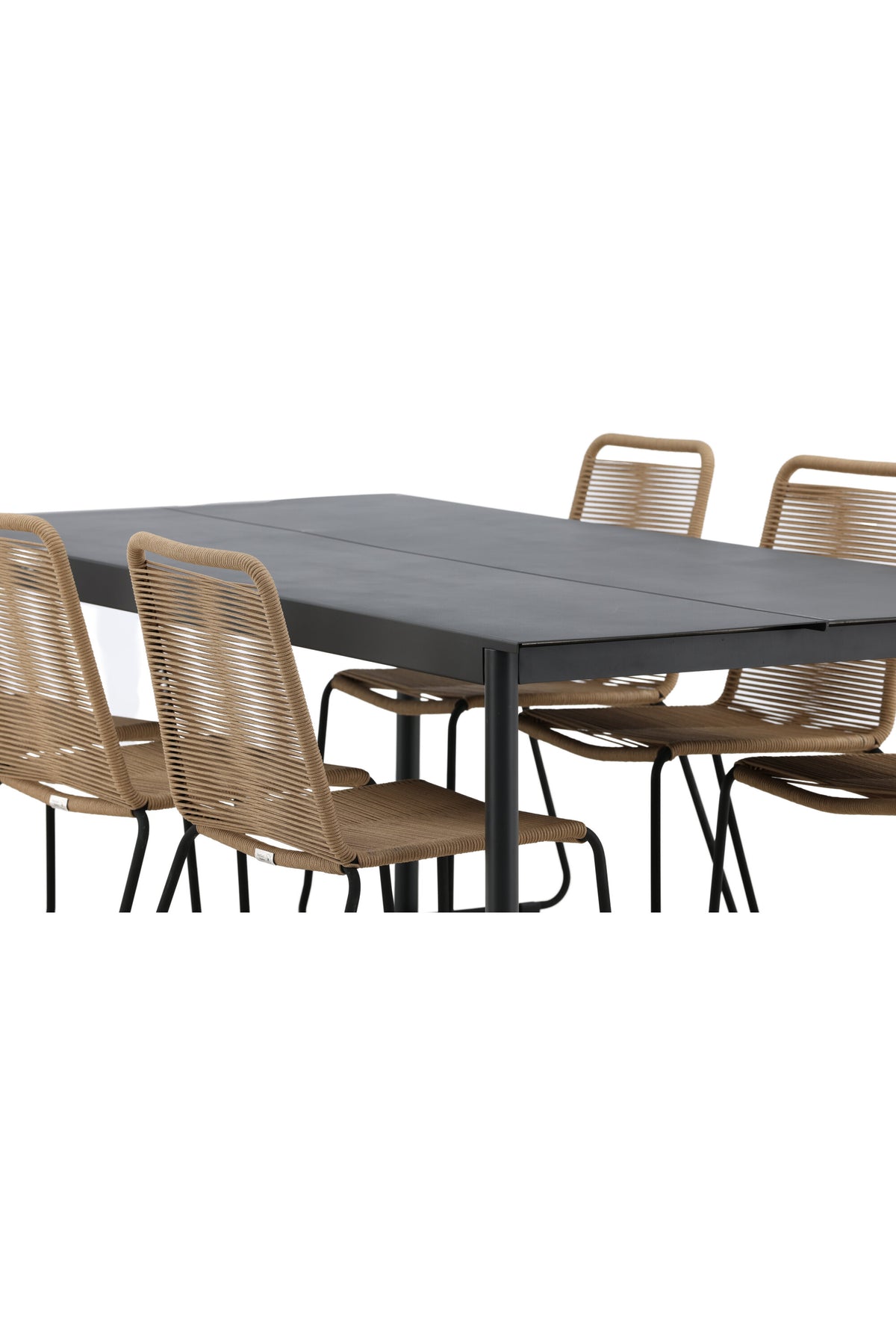Modena Matbord med Lindos Stolarna – Bord: 75x200x100 Stol: 59x86x57
