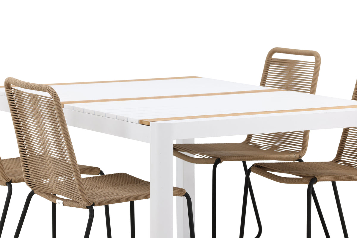 Togo Matbord med Lindos Stolarna – Bord: 75x150x90 Stol: 59x86x57