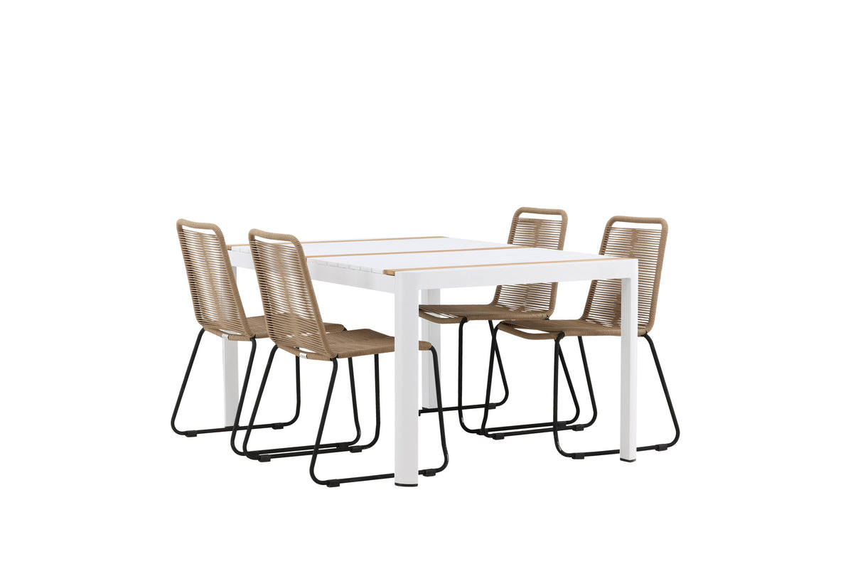 Togo Matbord med Lindos Stolarna – Bord: 75x150x90 Stol: 59x86x57