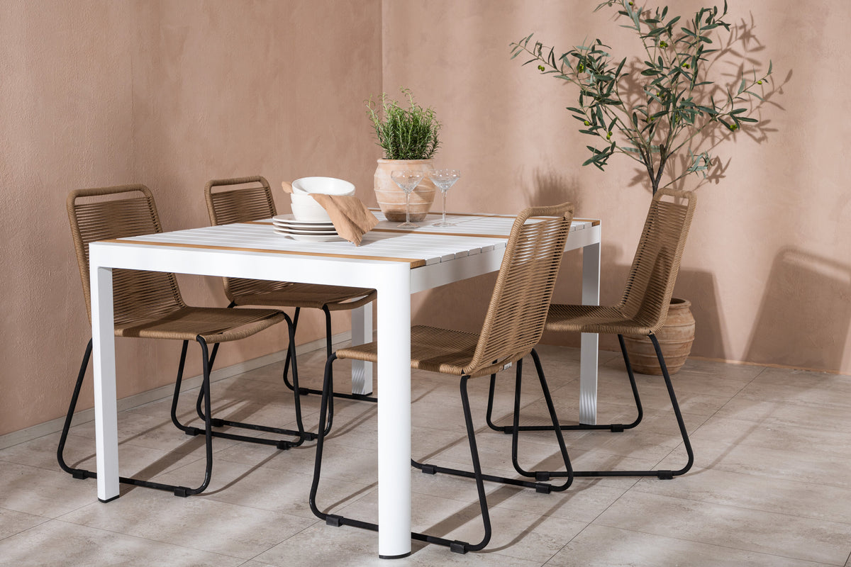 Togo Matbord med Lindos Stolarna – Bord: 75x150x90 Stol: 59x86x57