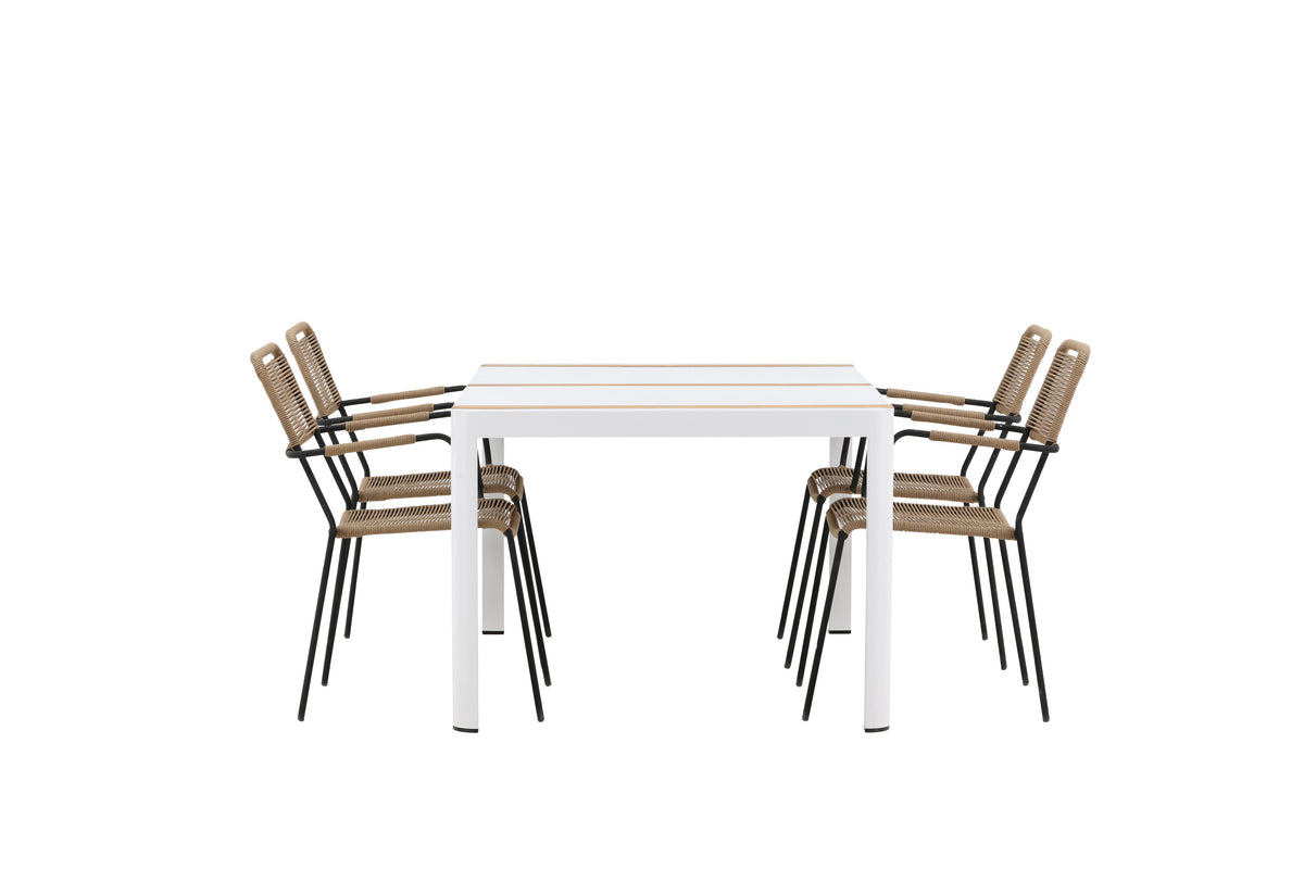 Togo Matbord med Lindos Stolarna – Bord: 75x150x90 Stol: 66x85x55