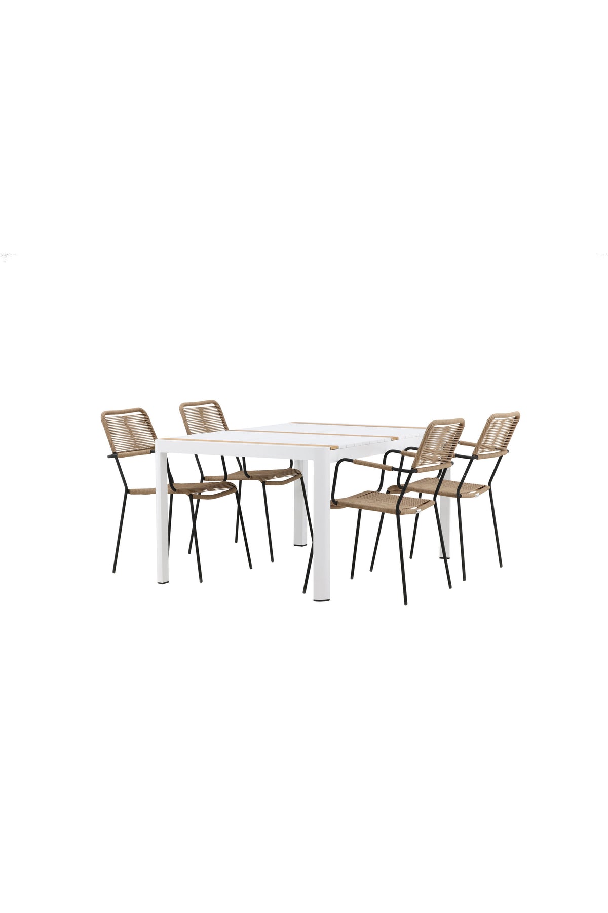 Togo Matbord med Lindos Stolarna – Bord: 75x150x90 Stol: 66x85x55