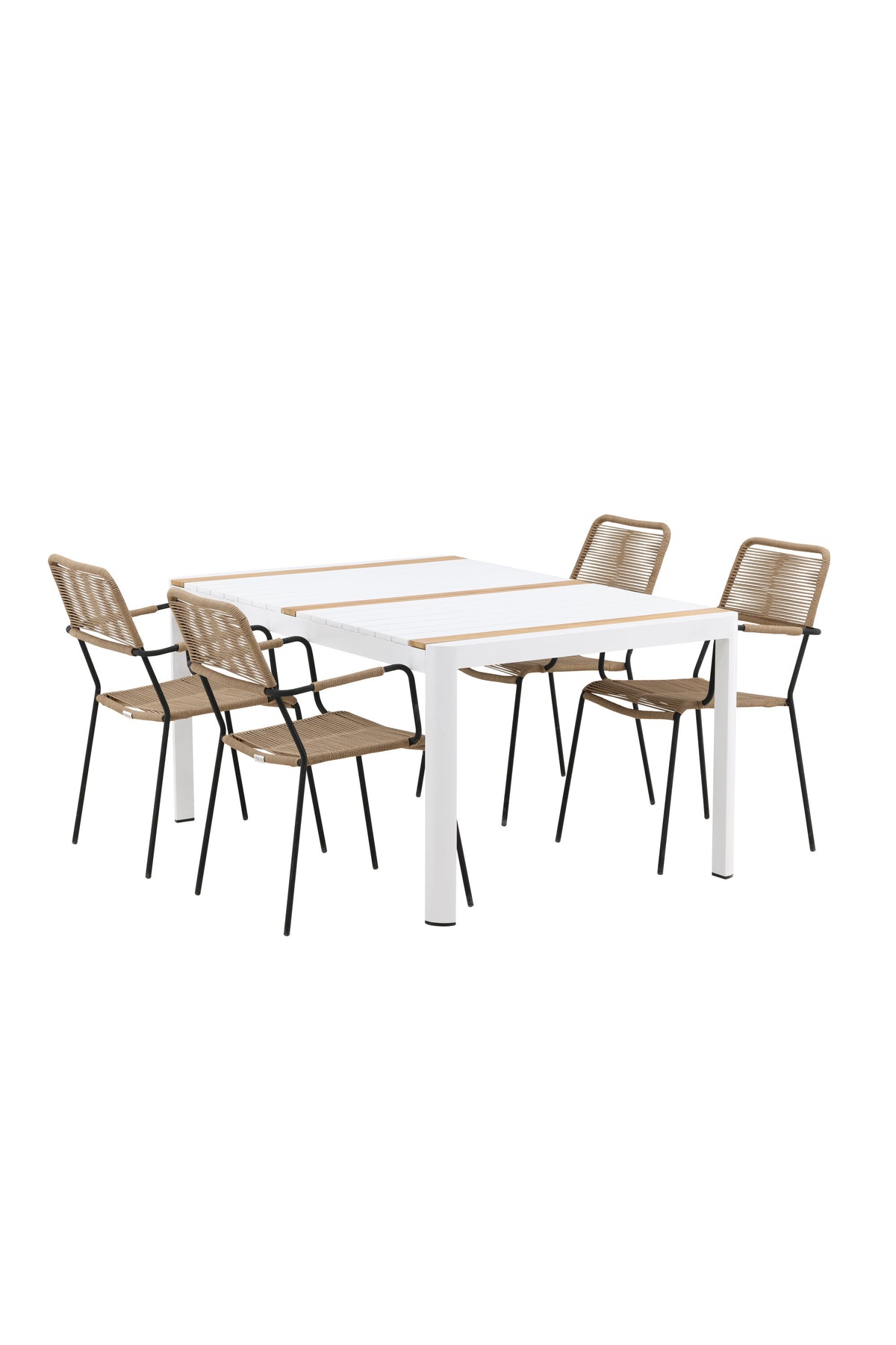 Togo Matbord med Lindos Stolarna – Bord: 75x150x90 Stol: 66x85x55