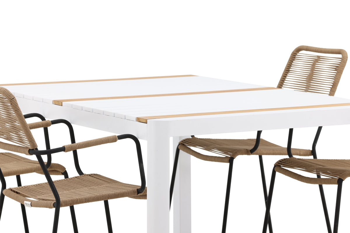 Togo Matbord med Lindos Stolarna – Bord: 75x150x90 Stol: 66x85x55