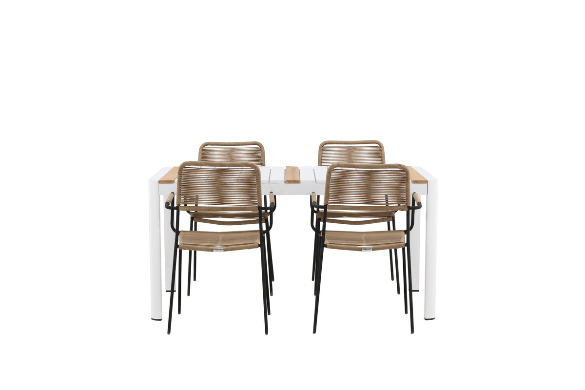 Togo Matbord med Lindos Stolarna – Bord: 75x150x90 Stol: 66x85x55