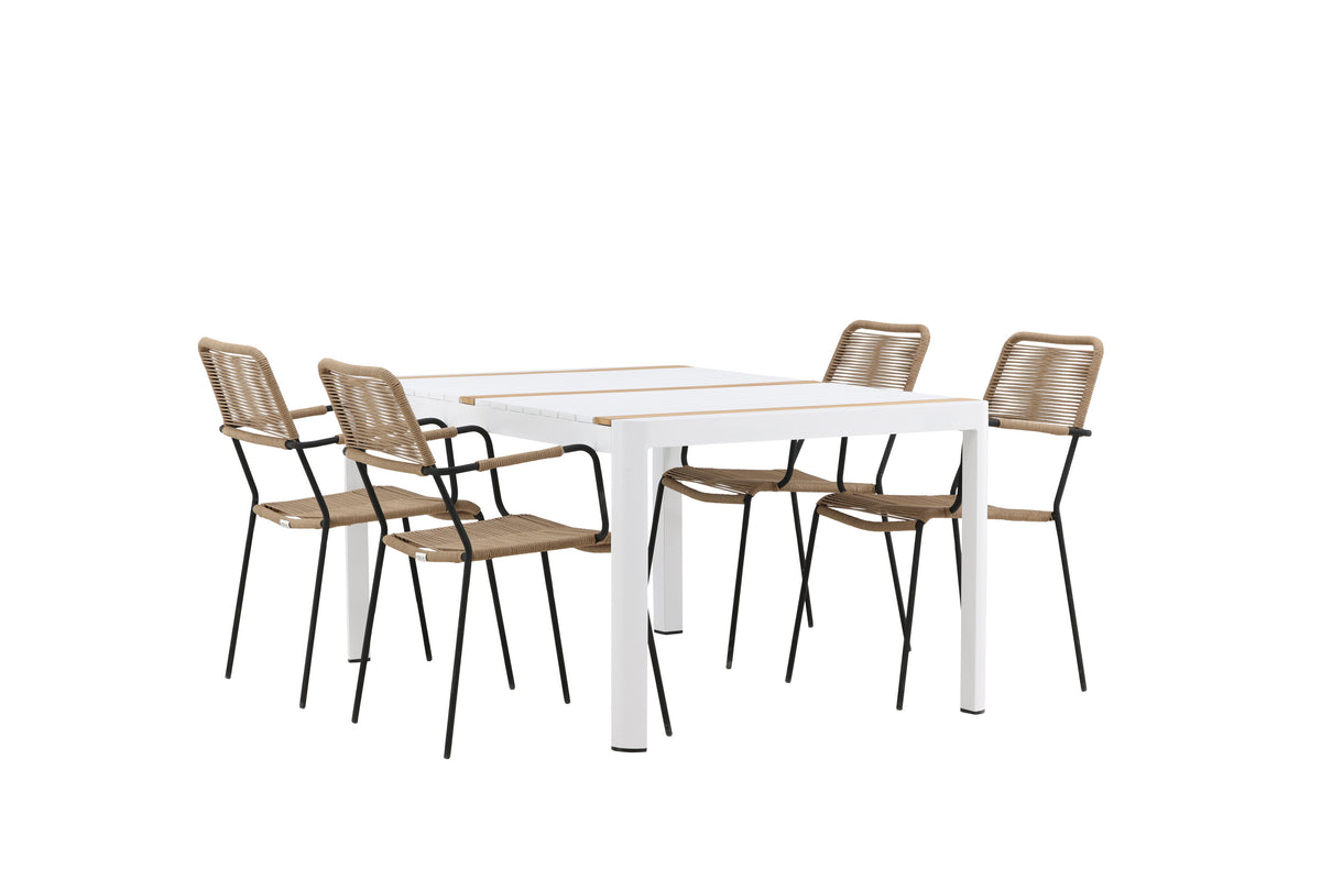 Togo Matbord med Lindos Stolarna – Bord: 75x150x90 Stol: 66x85x55