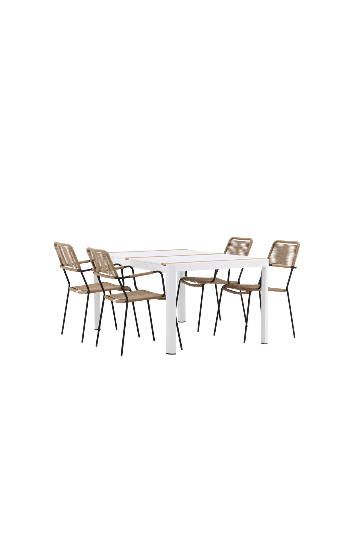 Togo Matbord med Lindos Stolarna – Bord: 75x150x90 Stol: 66x85x55