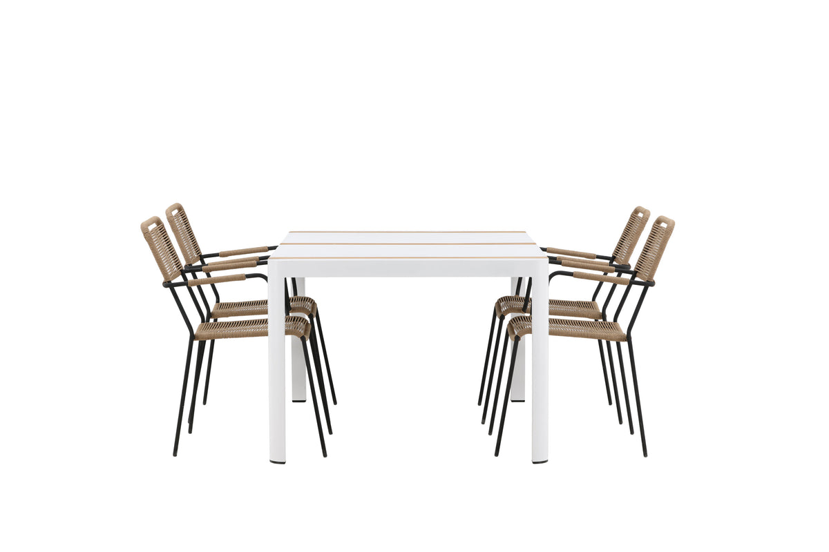 Togo Matbord med Lindos Stolarna – Bord: 75x150x90 Stol: 66x85x55