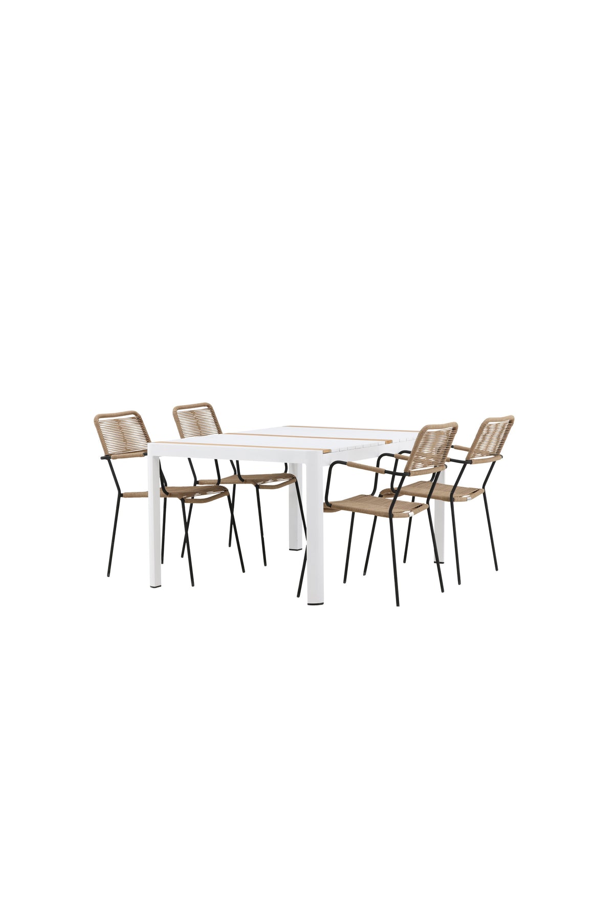 Togo Matbord med Lindos Stolarna – Bord: 75x150x90 Stol: 66x85x55