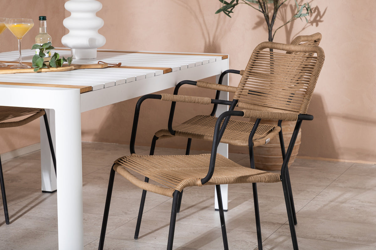 Togo Matbord med Lindos Stolarna – Bord: 75x150x90 Stol: 66x85x55