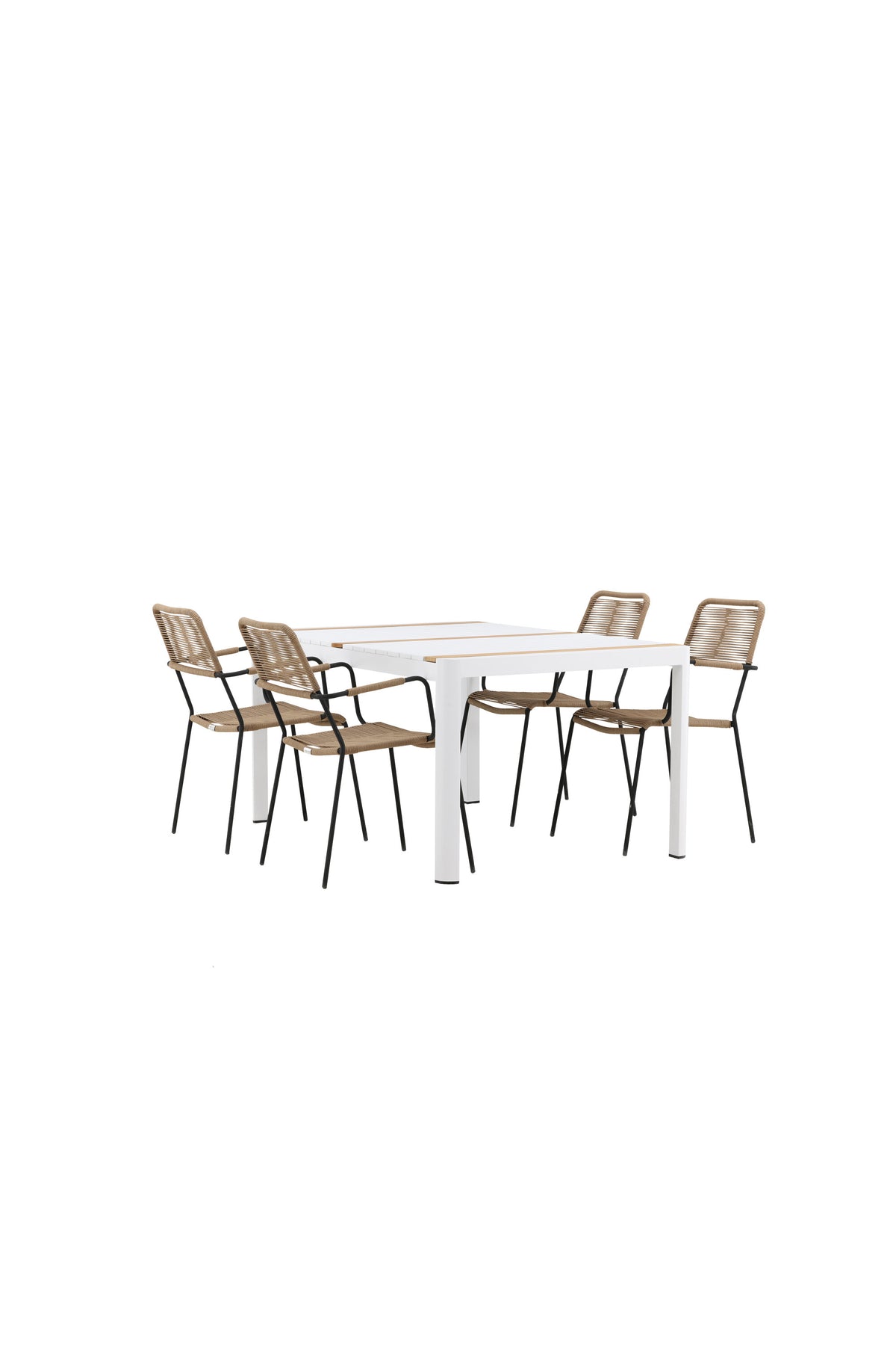 Togo Matbord med Lindos Stolarna – Bord: 75x150x90 Stol: 66x85x55