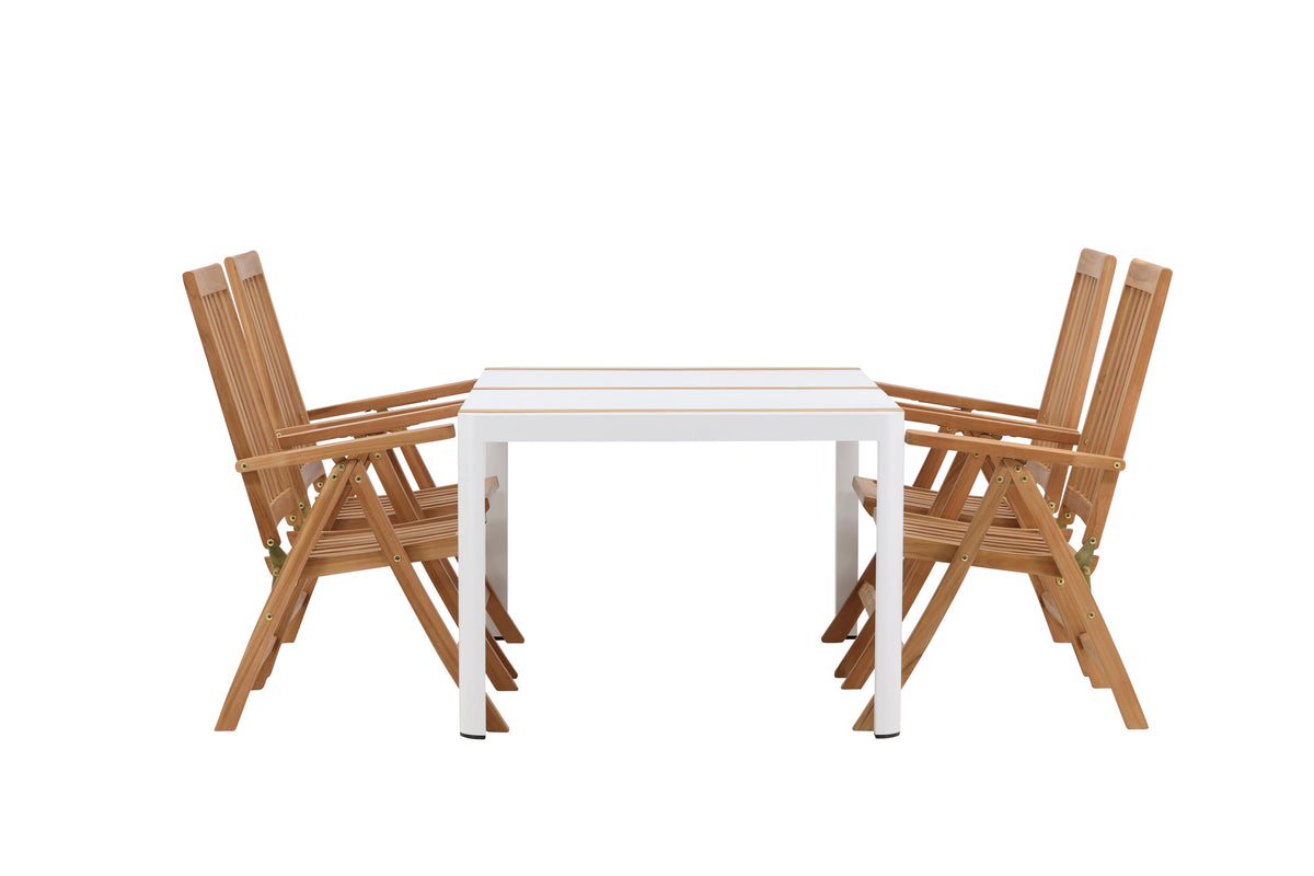 Togo Matbord med Kenya Stolarna – Bord: 75x150x90 Stol: 73x105x62
