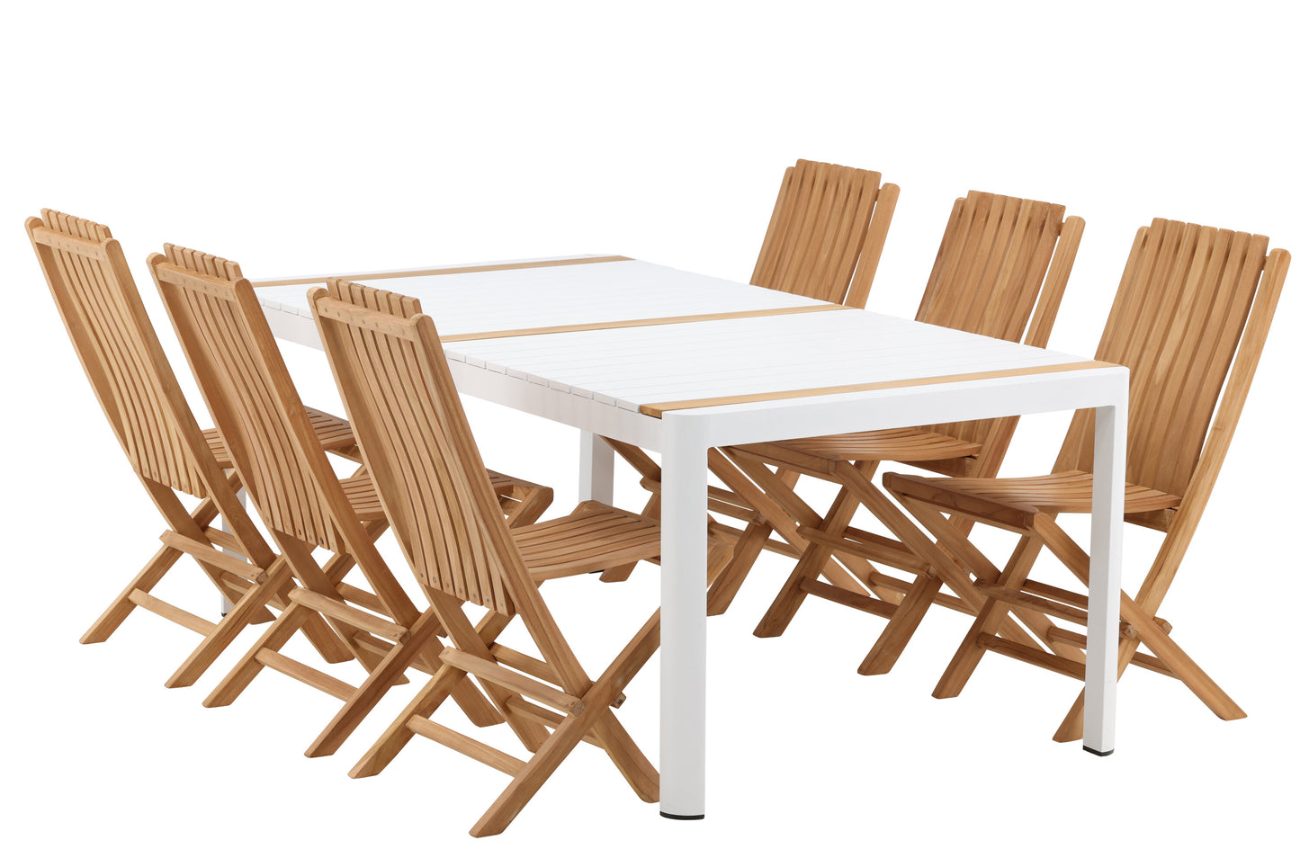 Togo Matbord med Ghana Stolarna – Bord: 75x200x100 Stol: 47x98x43