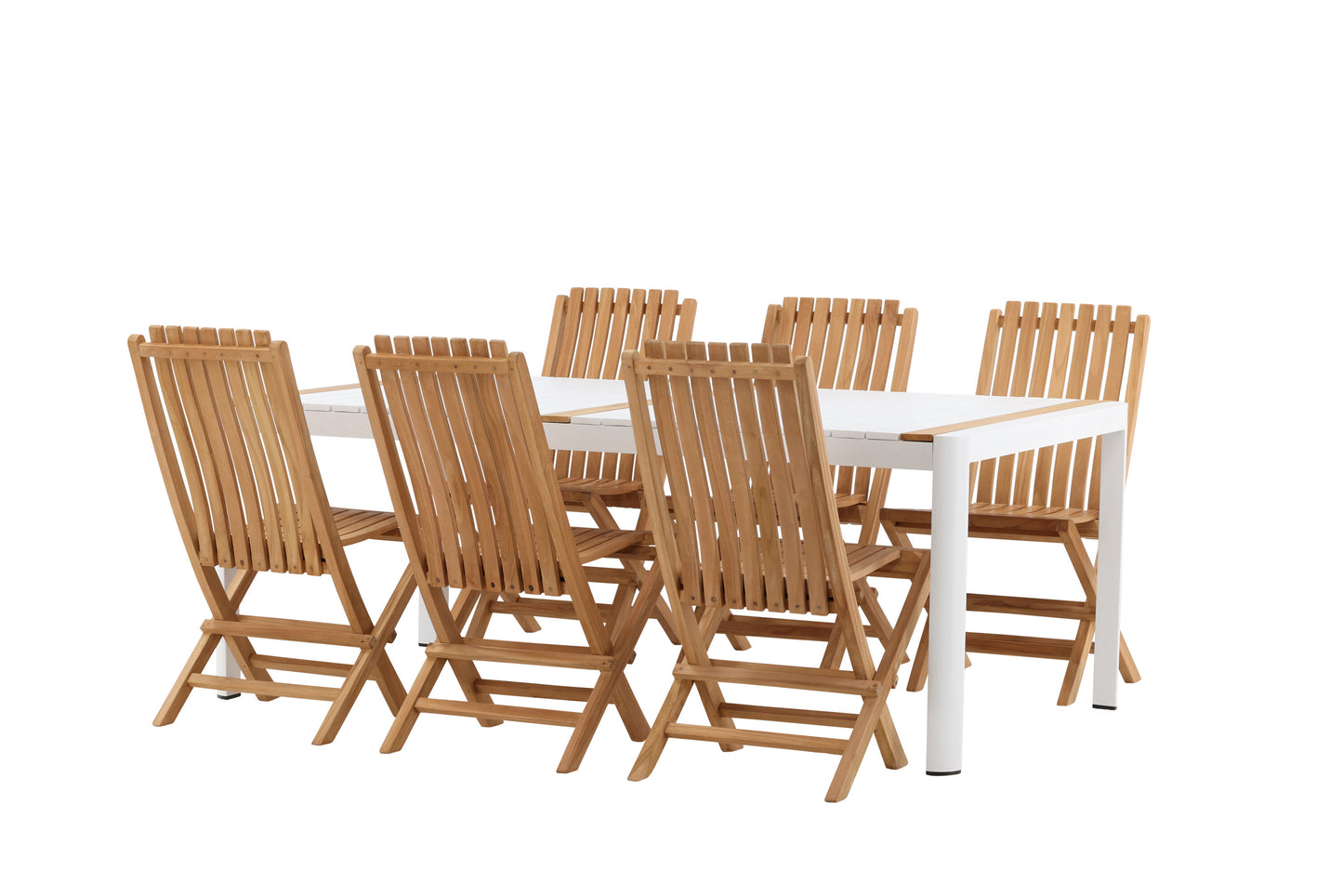 Togo Matbord med Ghana Stolarna – Bord: 75x200x100 Stol: 47x98x43