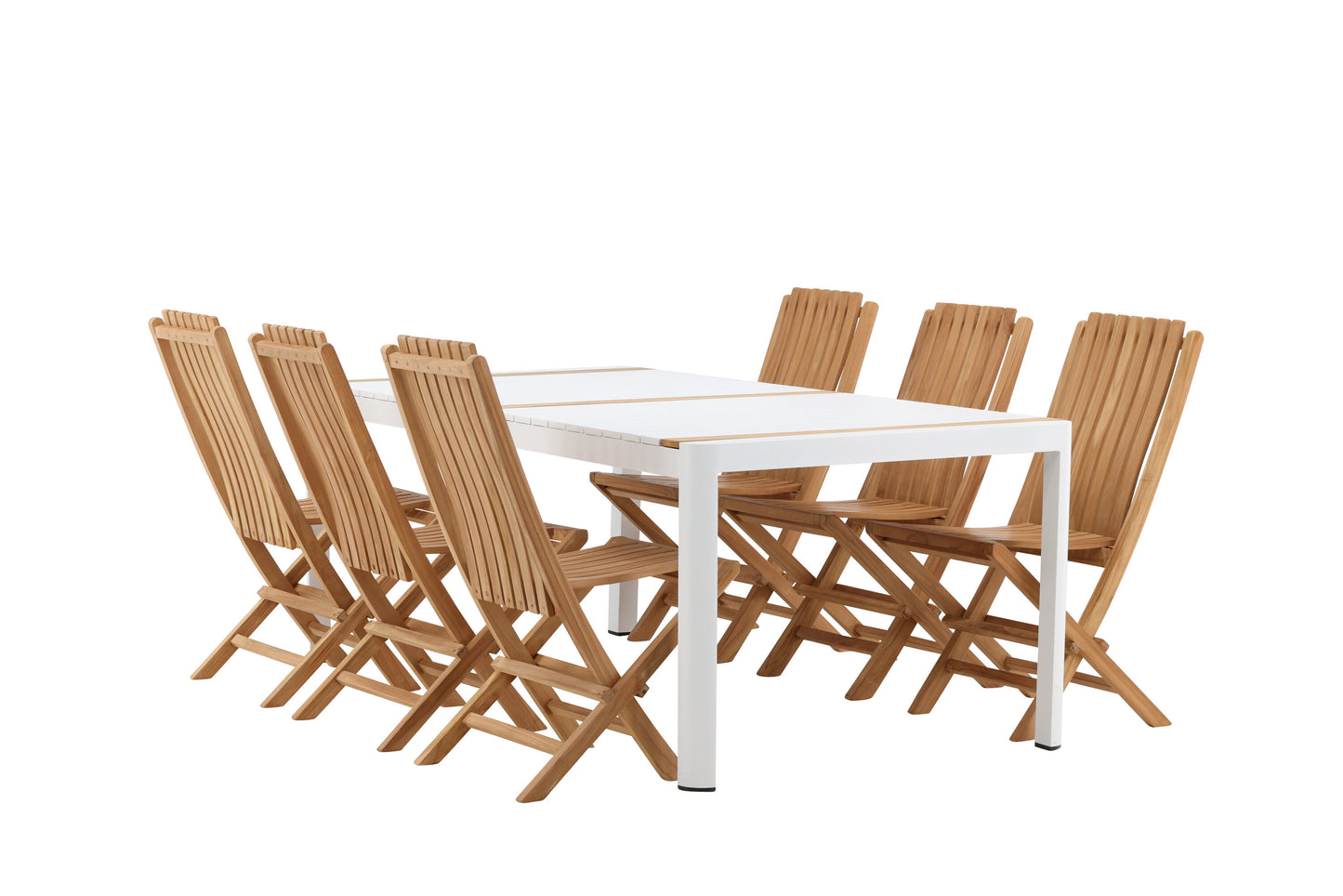 Togo Matbord med Ghana Stolarna – Bord: 75x200x100 Stol: 47x98x43