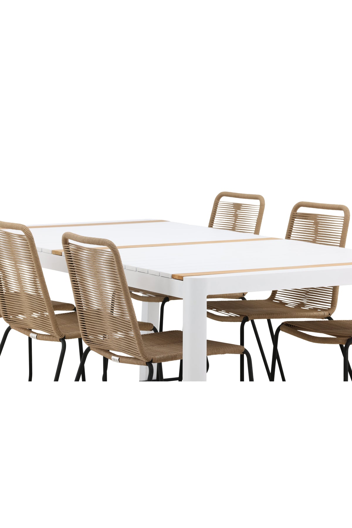 Togo Matbord med Lindos Stolarna – Bord: 75x200x100 Stol: 59x86x57