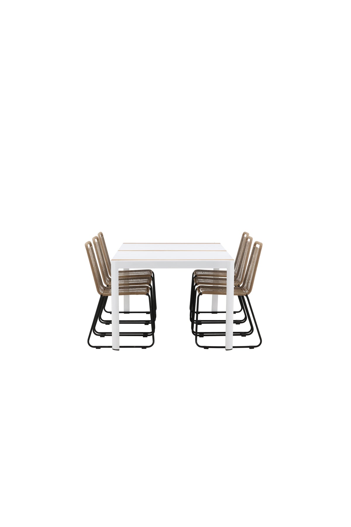 Togo Matbord med Lindos Stolarna – Bord: 75x200x100 Stol: 59x86x57