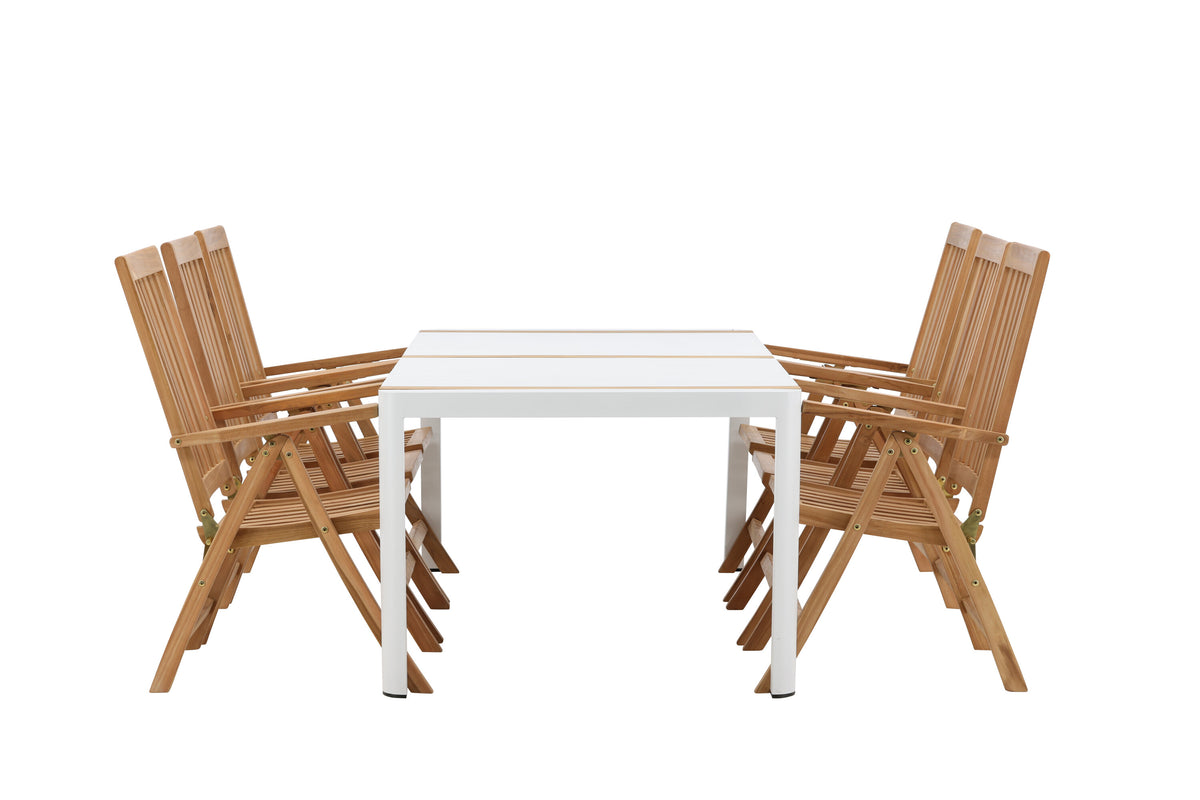 Togo Matbord med Kenya Stolarna – Bord: 75x200x100 Stol: 73x105x62