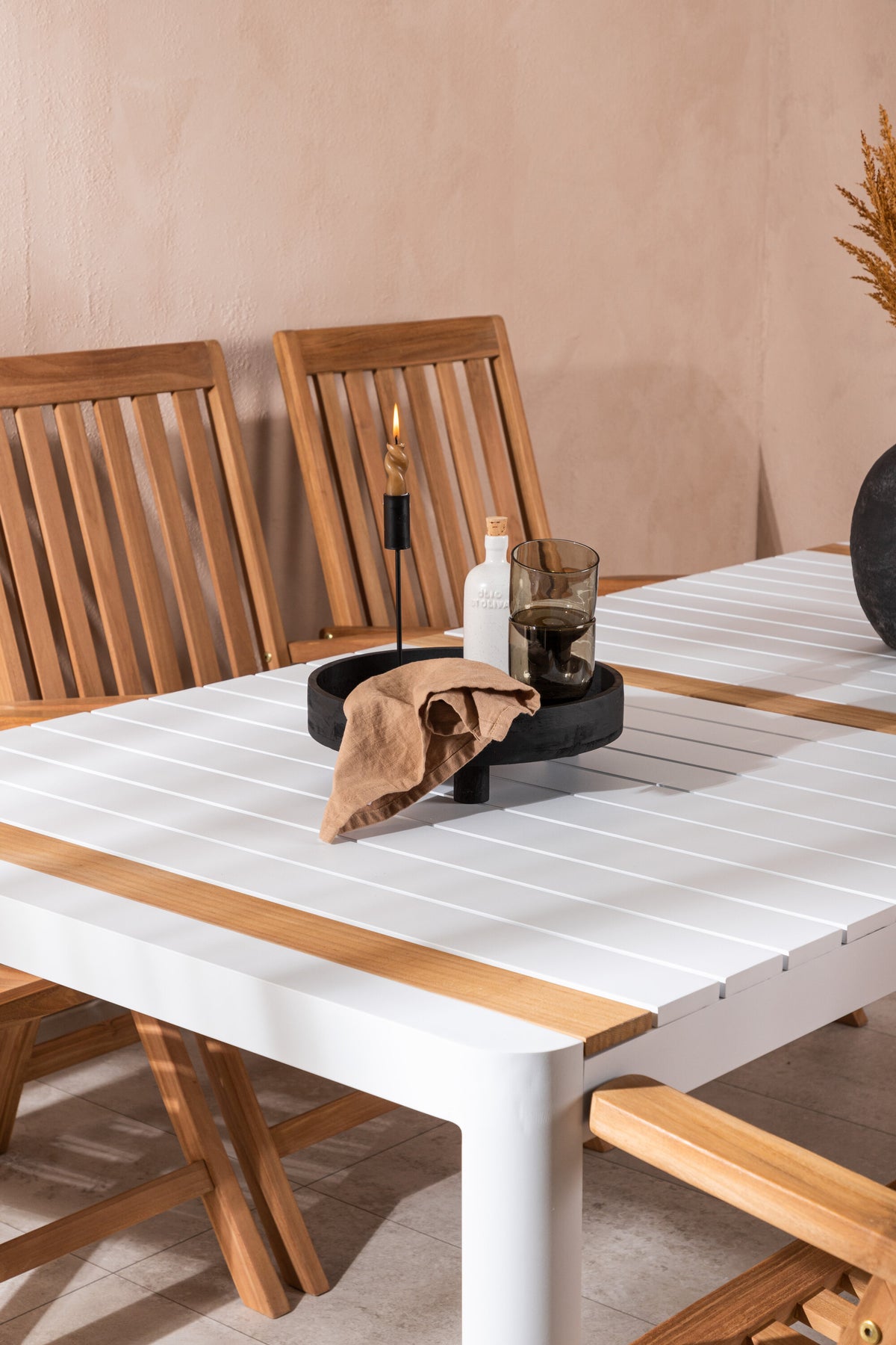 Togo Matbord med Kenya Stolarna – Bord: 75x200x100 Stol: 73x105x62
