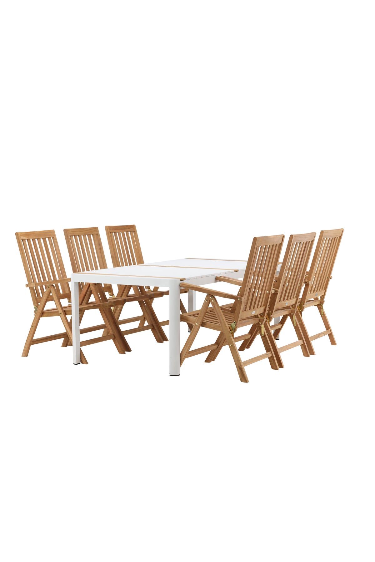 Togo Matbord med Kenya Stolarna – Bord: 75x200x100 Stol: 73x105x62
