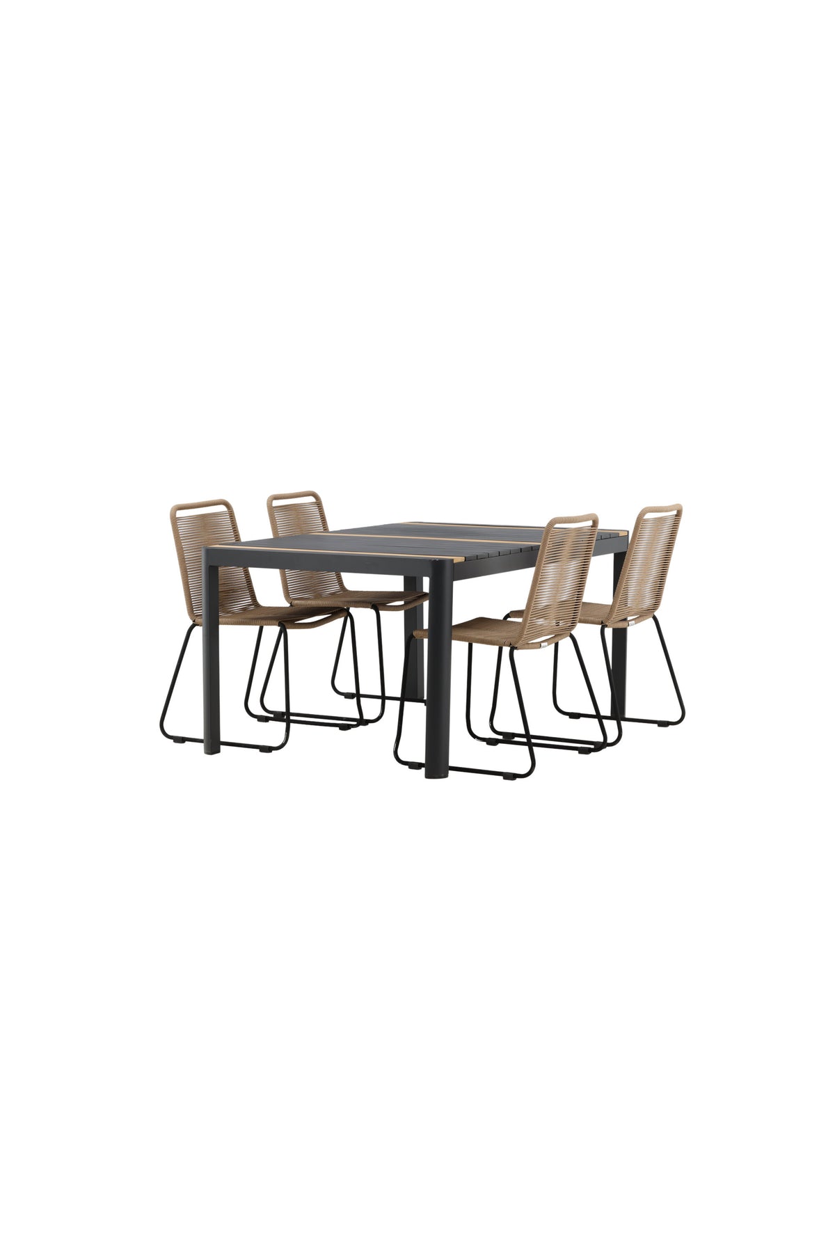 Togo Matbord med Lindos Stolarna – Bord: 75x150x90 Stol: 59x86x57