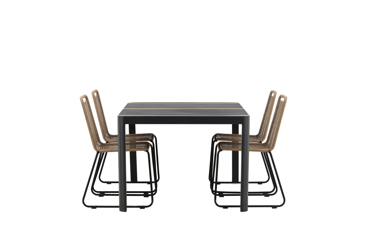 Togo Matbord med Lindos Stolarna – Bord: 75x150x90 Stol: 59x86x57