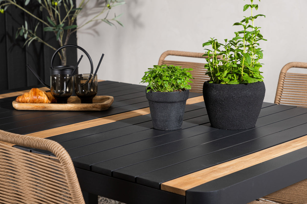 Togo Matbord med Lindos Stolarna – Bord: 75x150x90 Stol: 59x86x57