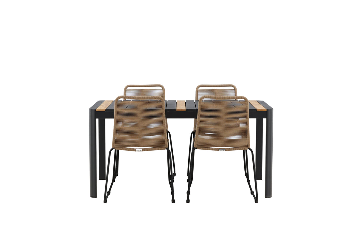 Togo Matbord med Lindos Stolarna – Bord: 75x150x90 Stol: 59x86x57