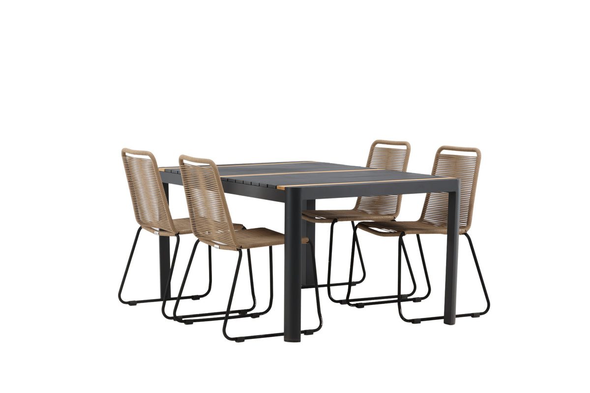 Togo Matbord med Lindos Stolarna – Bord: 75x150x90 Stol: 59x86x57