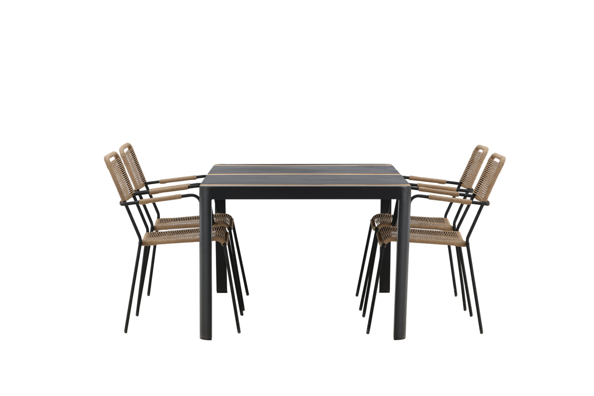 Togo Matbord med Lindos Stolarna – Bord: 75x150x90 Stol: 66x85x55
