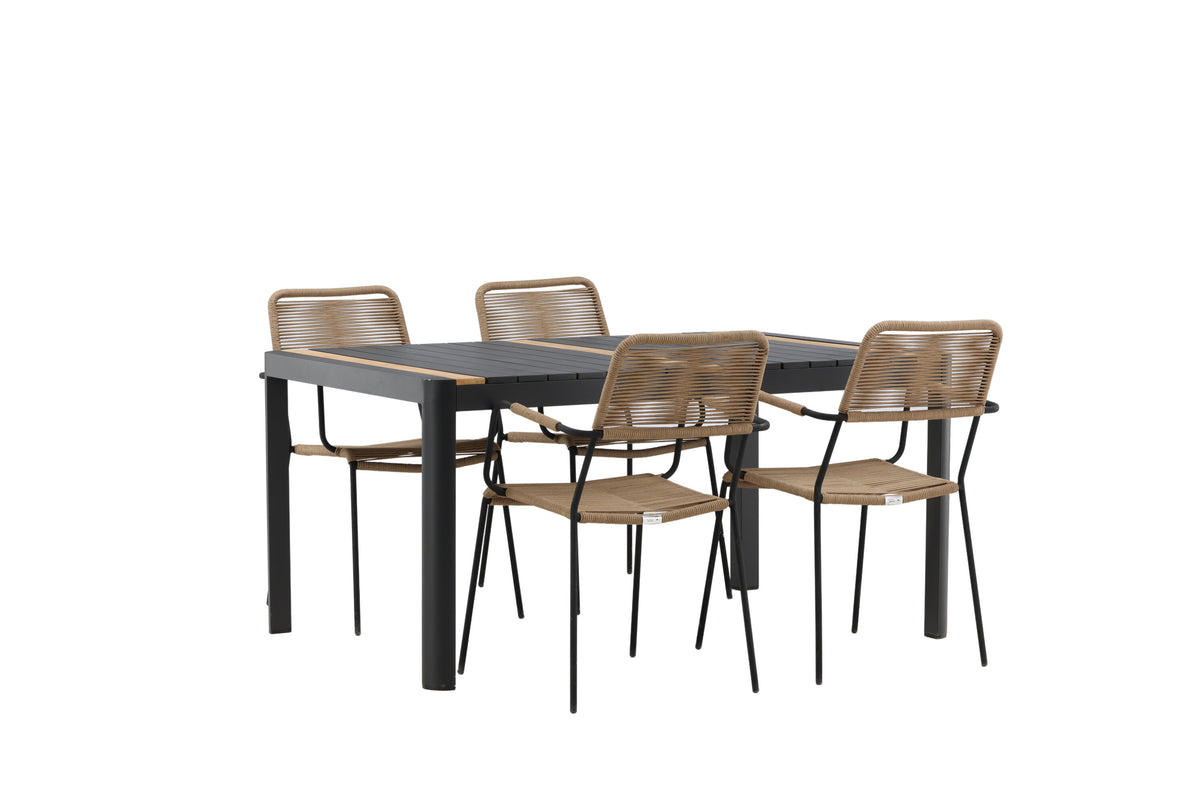 Togo Matbord med Lindos Stolarna – Bord: 75x150x90 Stol: 66x85x55