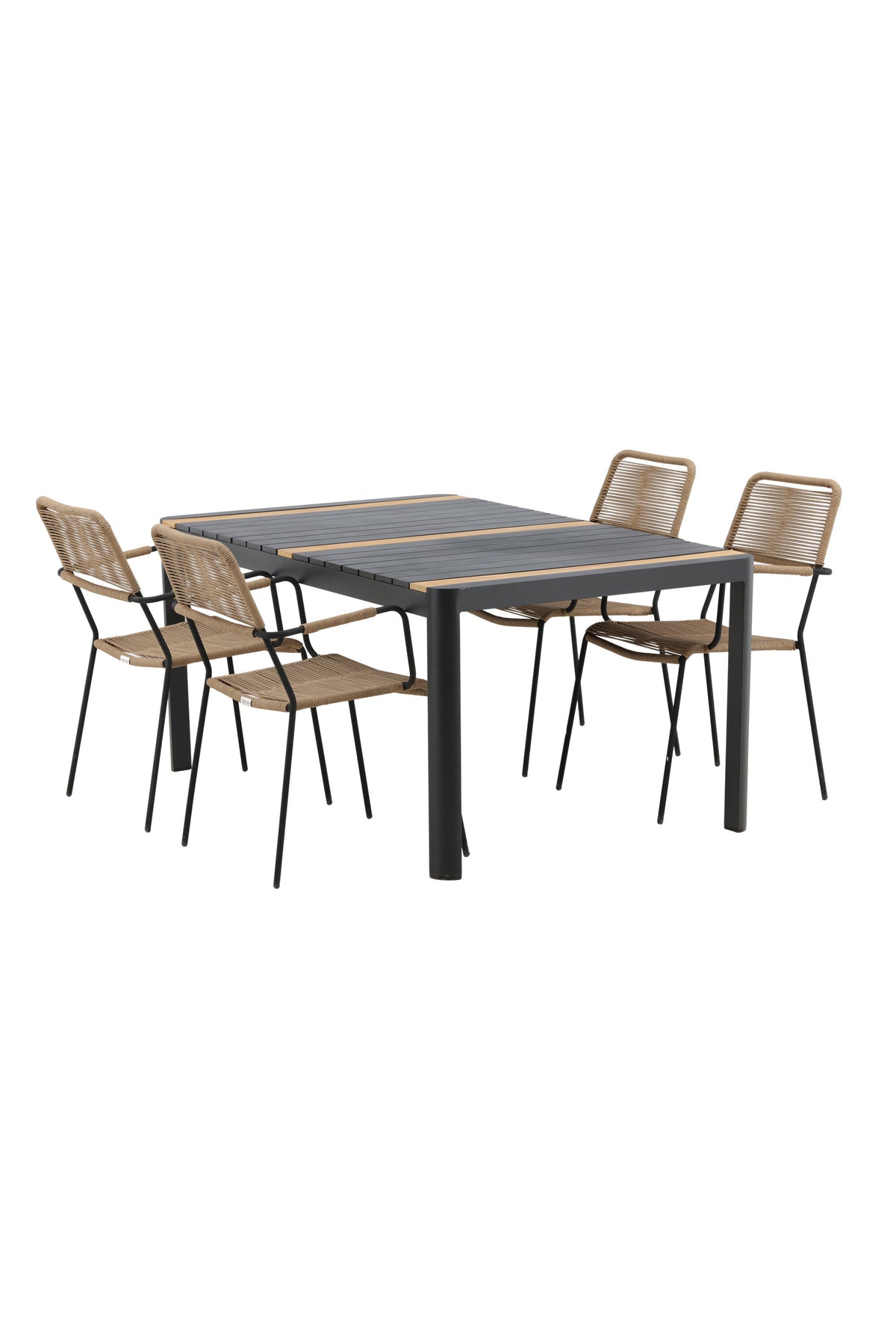 Togo Matbord med Lindos Stolarna – Bord: 75x150x90 Stol: 66x85x55