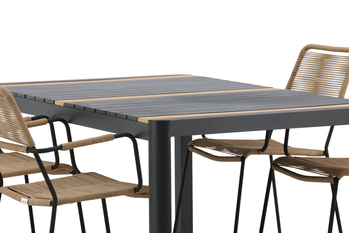 Togo Matbord med Lindos Stolarna – Bord: 75x150x90 Stol: 66x85x55