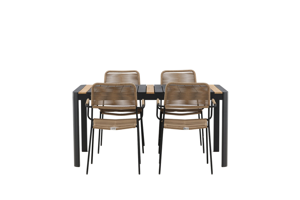 Togo Matbord med Lindos Stolarna – Bord: 75x150x90 Stol: 66x85x55