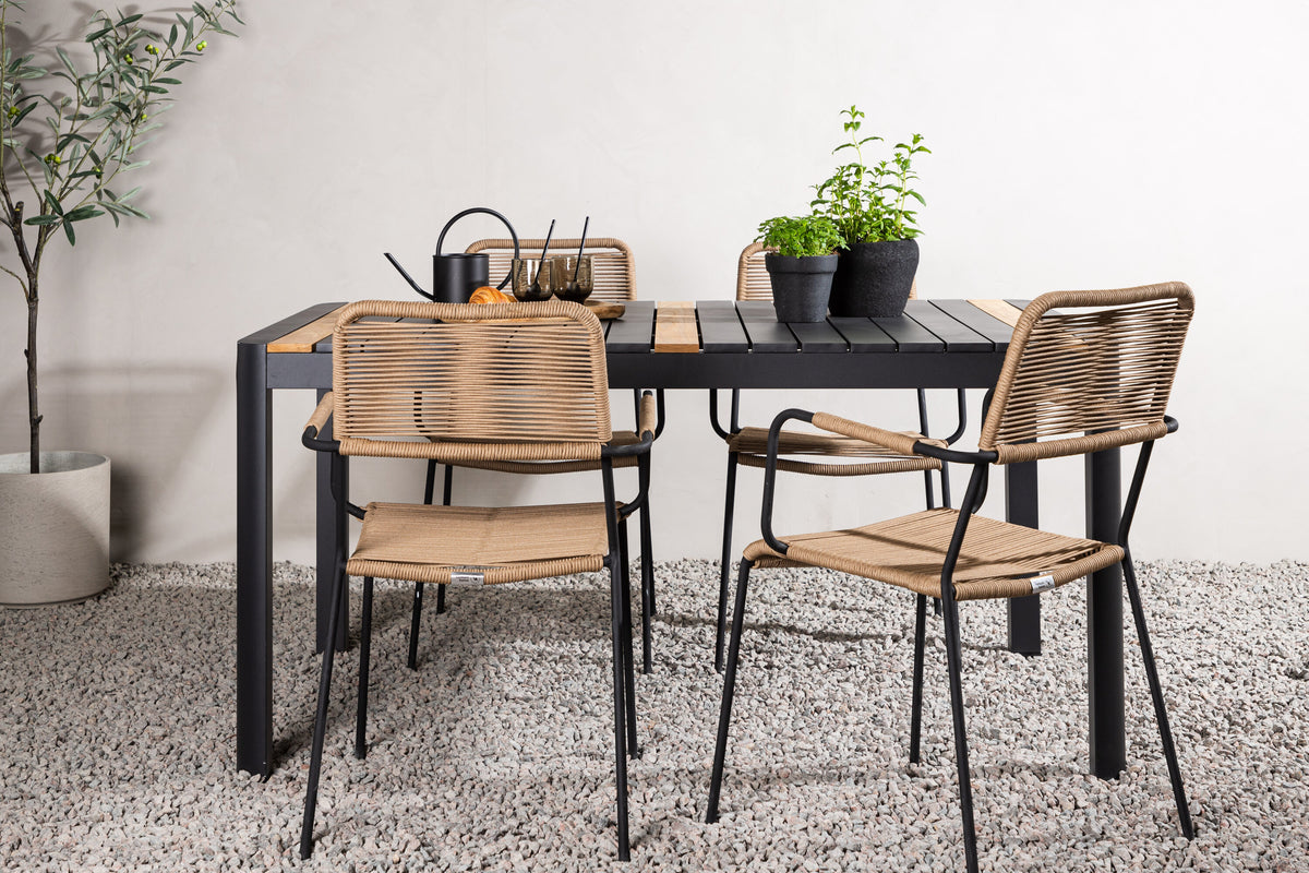 Togo Matbord med Lindos Stolarna – Bord: 75x150x90 Stol: 66x85x55