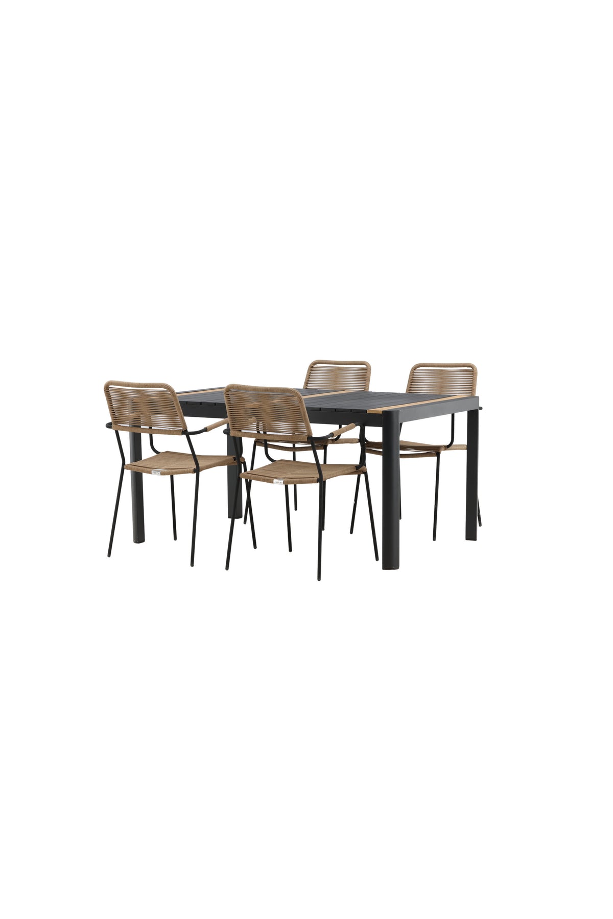 Togo Matbord med Lindos Stolarna – Bord: 75x150x90 Stol: 66x85x55