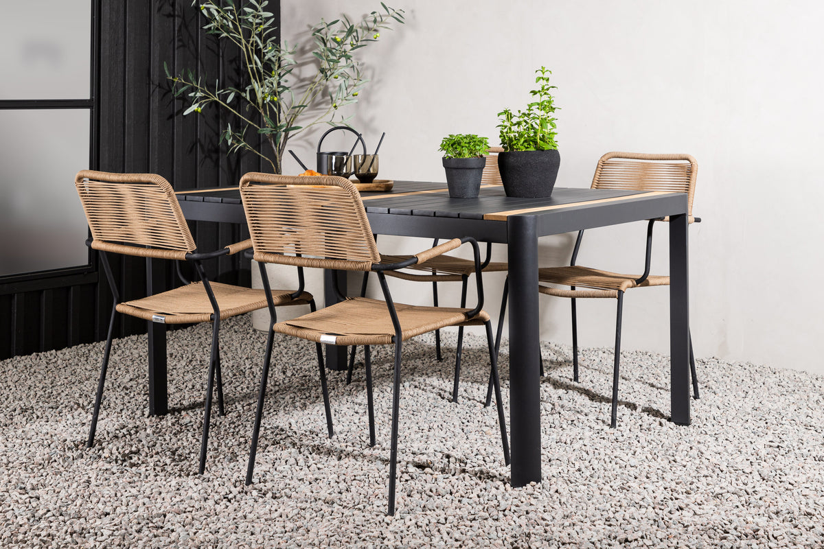 Togo Matbord med Lindos Stolarna – Bord: 75x150x90 Stol: 66x85x55
